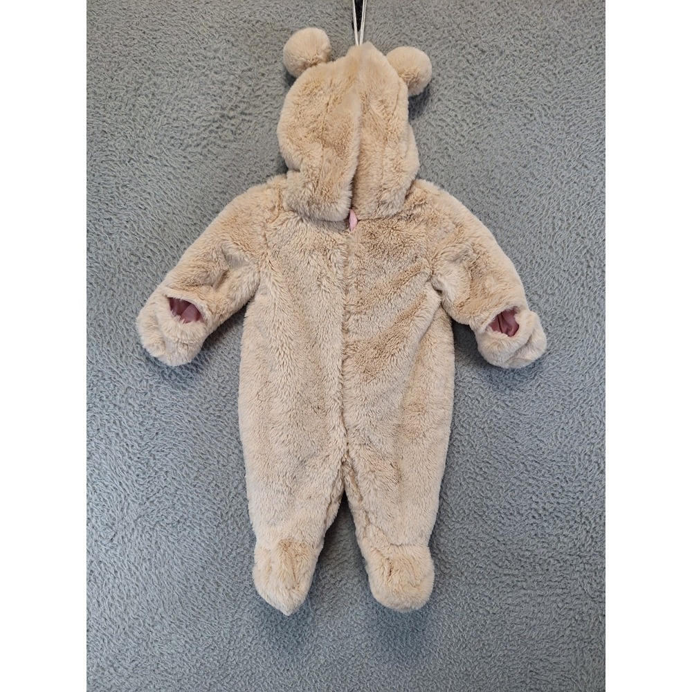 Riley & James Baby 3M Brown Teddy Bear Fleece Soft Cozy Warm Zip Front